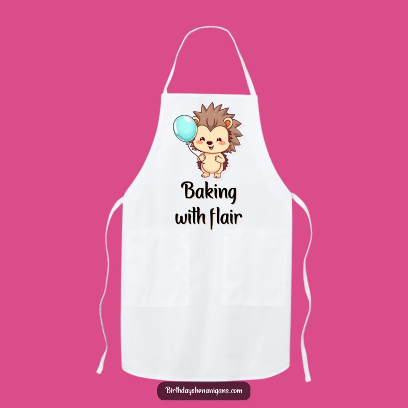 Funny Hedgehog Balloon Apron: Cook with Cheerful Charm!