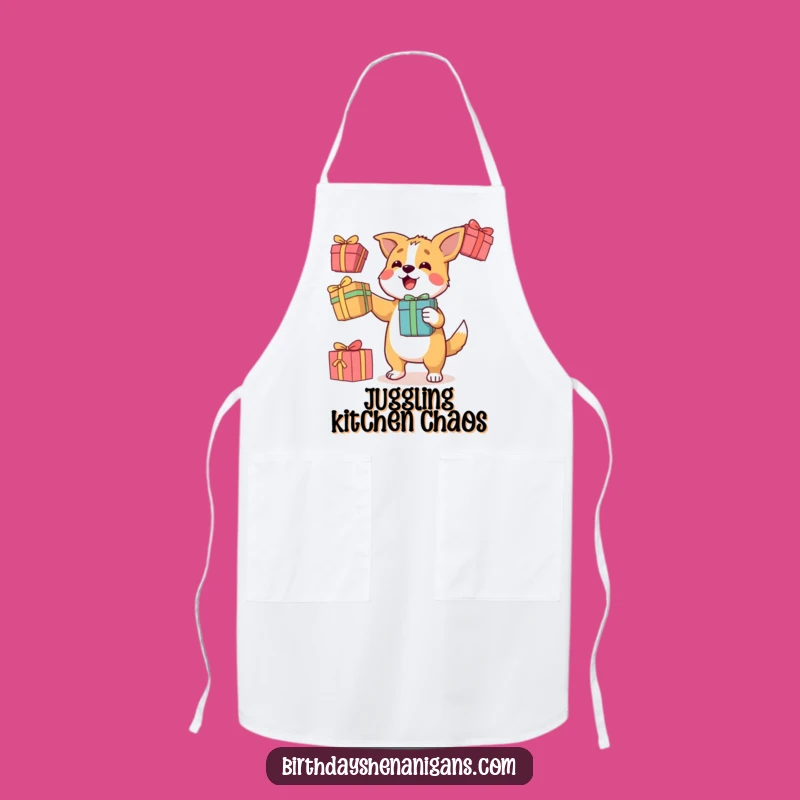 Funny Dog Juggling Apron: Determined Chef, Gift Boxes, Kitchen Gift