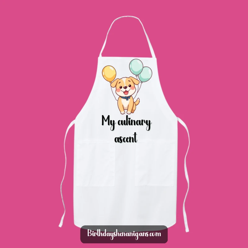 Funny Kawaii Dog Balloon Bounce Apron: Cook with Cute, Playful Flair