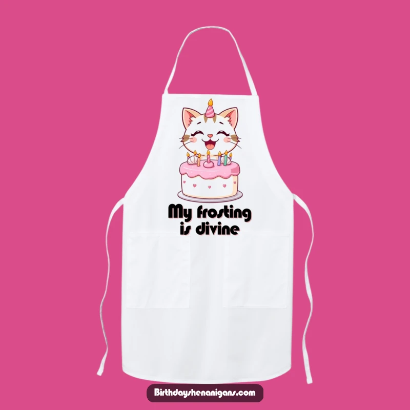Funny Kawaii Cat Baker Apron: Hilarious Gift for the Whimsical Chef
