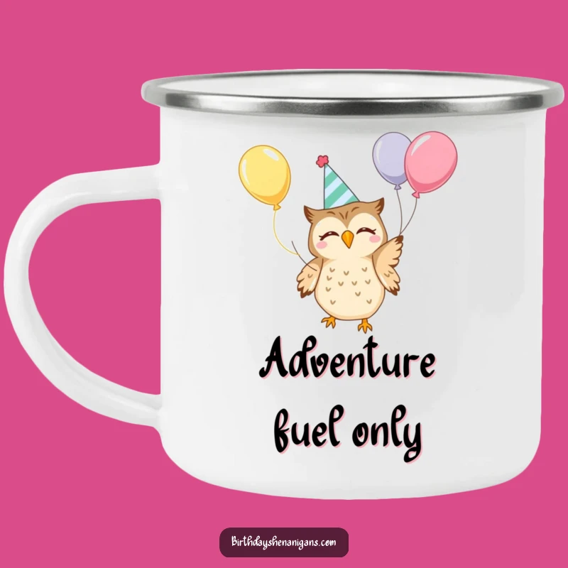Adventure Ready Funny Kawaii Owl Camping Mug: Hilarious Outdoor Companion!