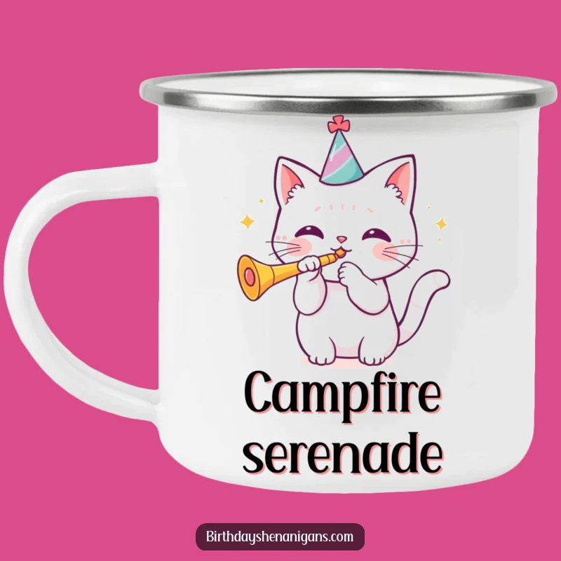 Adventure Ready Funny Kawaii Cat Birthday Mug - Party Outdoors!