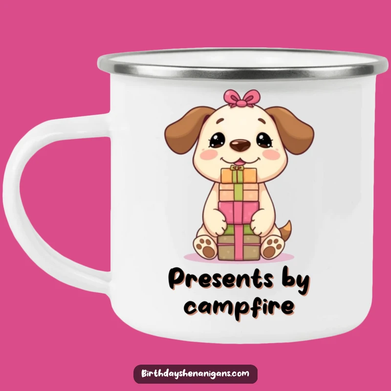 Adventure Ready Funny Kawaii Dog Camping Mug - Outdoor Fun