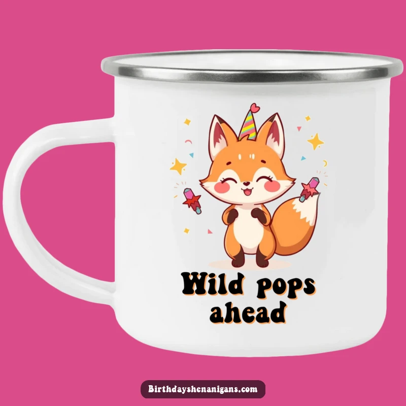 Funny Fox Juggling Camping Mug: Adventure Fuel with Festivity!