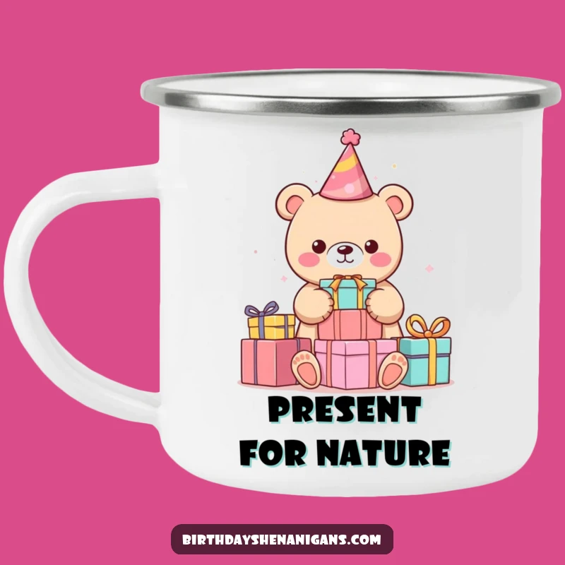 Funny Kawaii Bear Campfire Mug: Hilarious Gift for Outdoor Party Adventures
