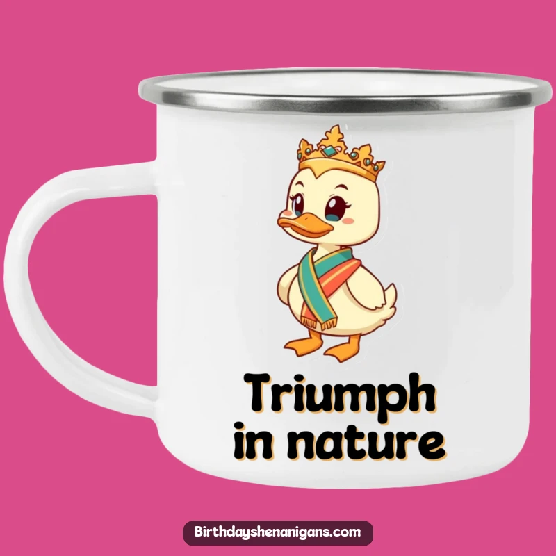 Funny Determined Duck Regal Camping Mug: Rule Your Campsite