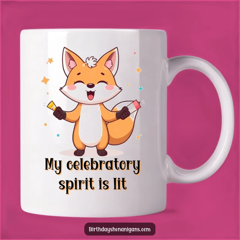 Funny Fox Juggling Party Poppers Mug: The Ultimate Hilarious Gift for Celebration Lovers