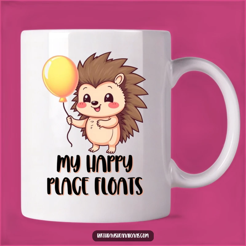 Funny Hedgehog Balloon Mug: A Cheerful and Hilarious Gift for Brightening Your Day