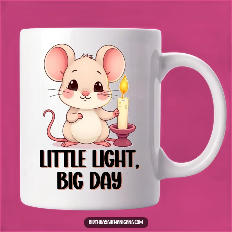 Funny Kawaii Mouse Candle Mug: Hilarious Gift for Curious Minds & Mouse Fans