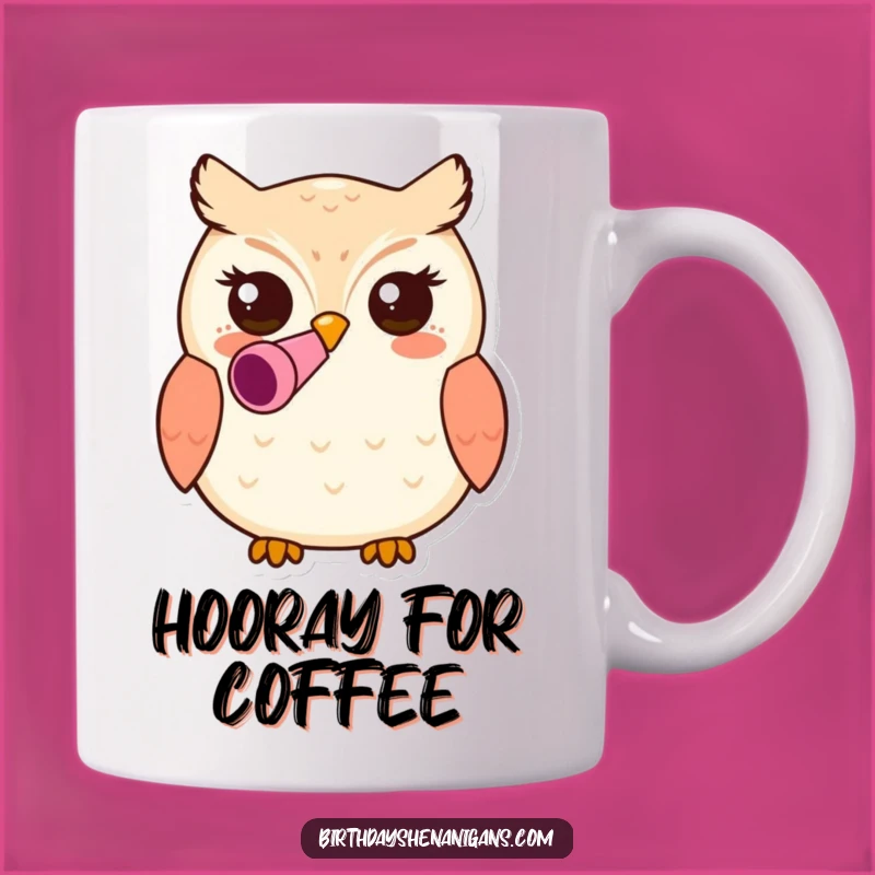 Funny Kawaii Owl Mug: Party Blower Fun, a Whimsical and Cute Gift