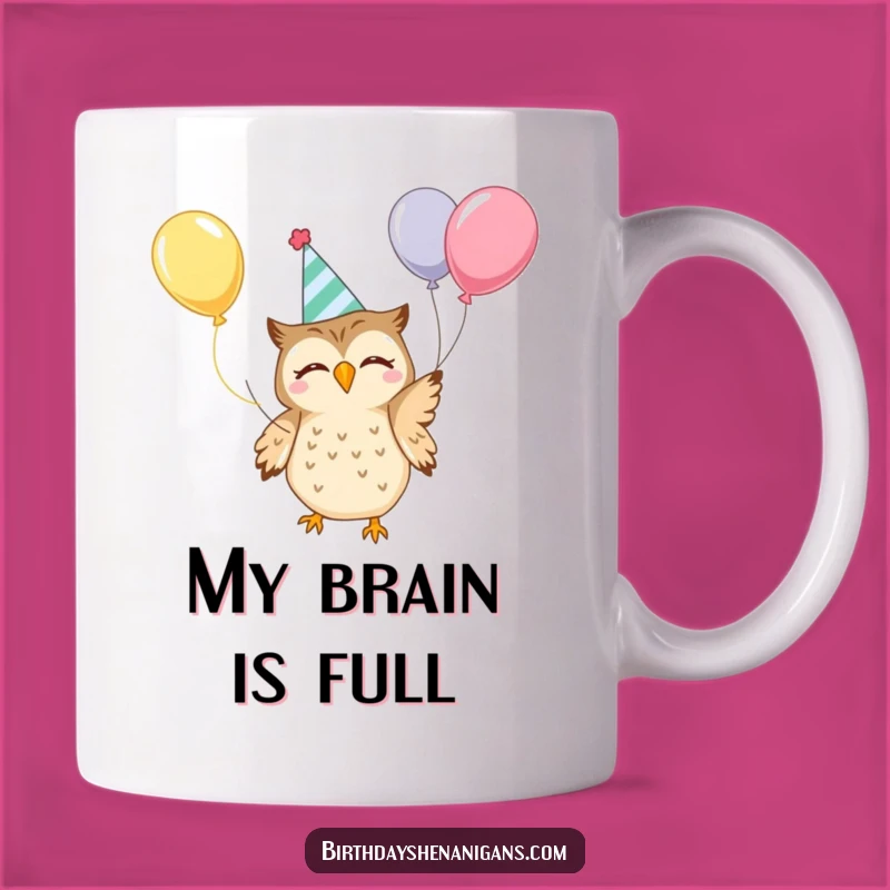 Funny Kawaii Owl Juggling Balloons Mug: The Perfect Whimsical and Hilarious Gift!