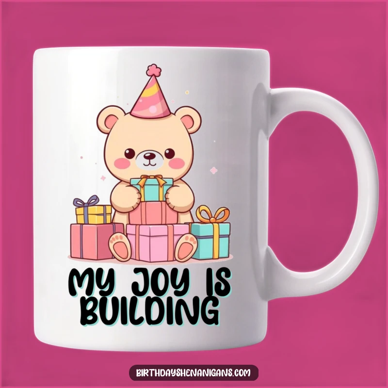 Funny Kawaii Bear Stacking Presents Mug: The Perfect Hilarious Birthday Gift for Bear Lovers