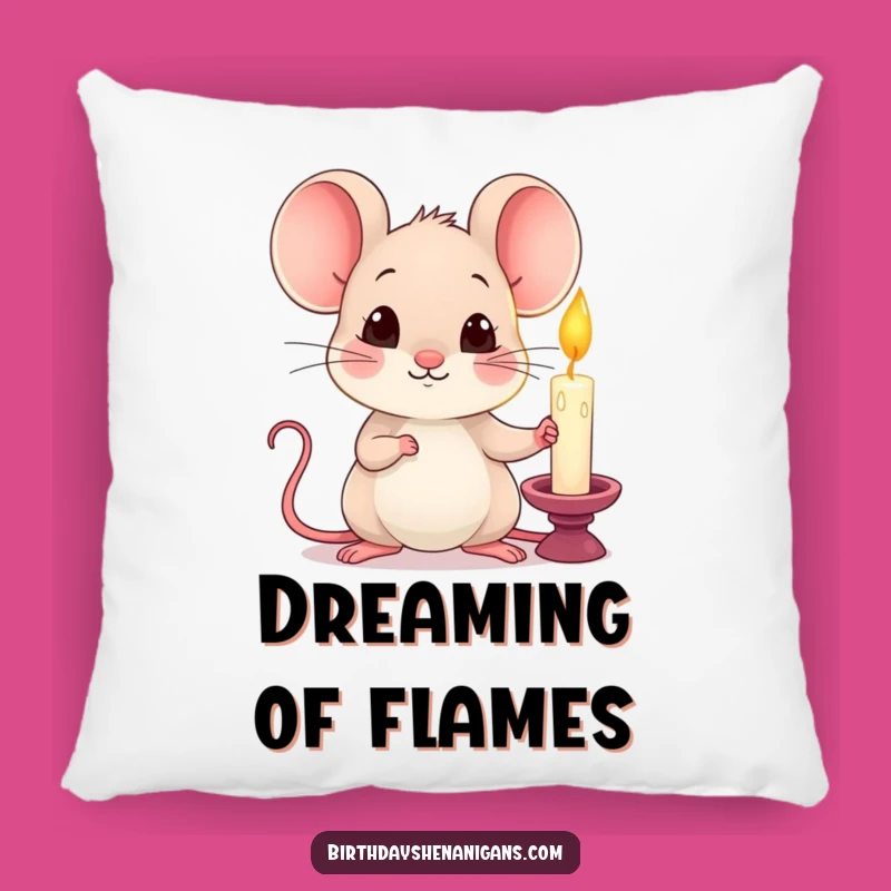 Funny Kawaii Mouse Contemplation Pillow: Hilarious & Cozy Gift for Quiet Moments