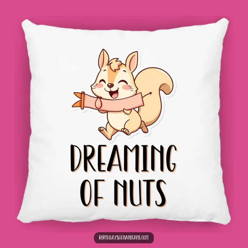 Funny Squirrel Banner Pillow: Add Joyful Comfort and Humor to Your Home