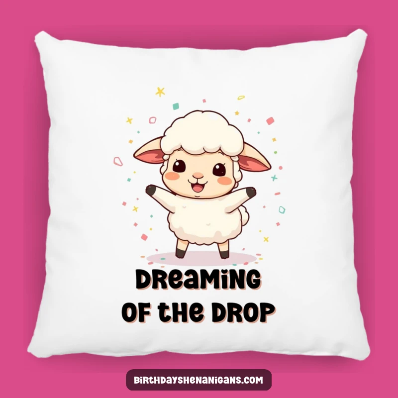 Funny Bouncing Sheep Confetti Pillow: Cuddle Up with Hilarious Animal Comfort!