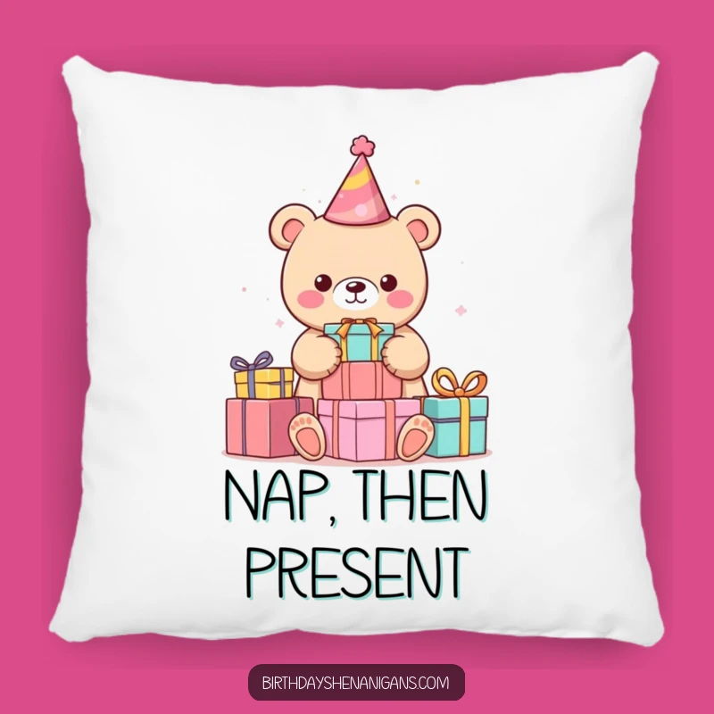 Funny Kawaii Bear Party Pillow: Hilarious & Cozy Gift for Ultimate Cuteness