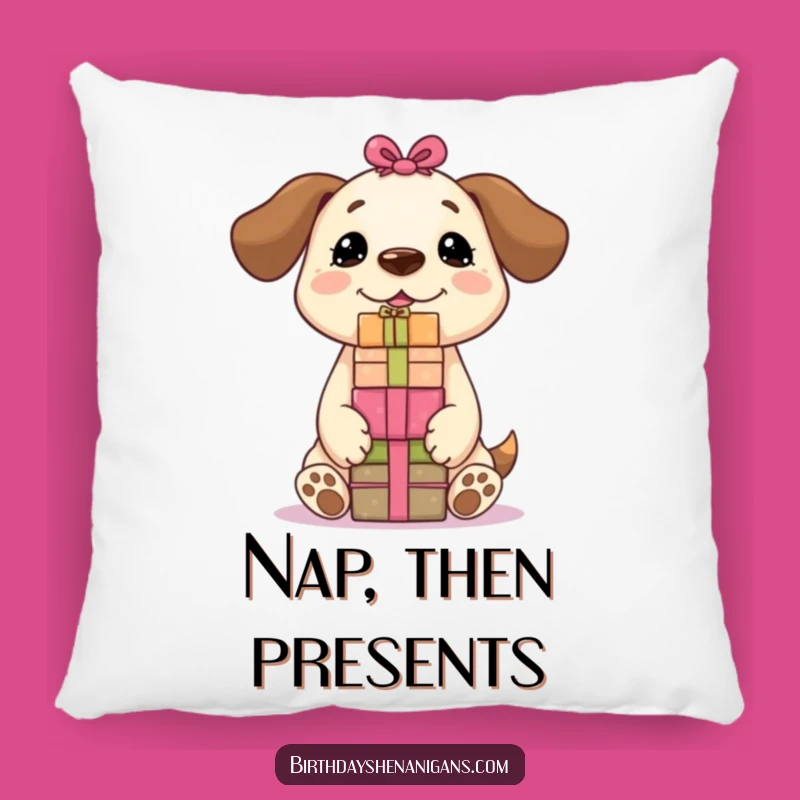 Sweet Dreams Funny Kawaii Dog Pillow - Cozy & Cute Comfort