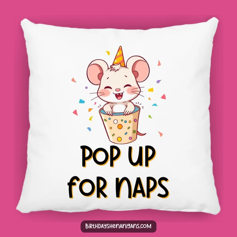 Funny Giggling Mouse Party Popper Pillow: Add Comfy Humor to Your Home with This Hilarious Cushion