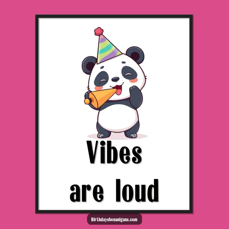 Printable Funny Panda Party Art - Instant Joyful Download for Decor