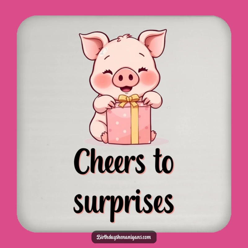 Funny Kawaii Pig Coasters: Protect Surfaces with Hilarious Gift-Giving Style!