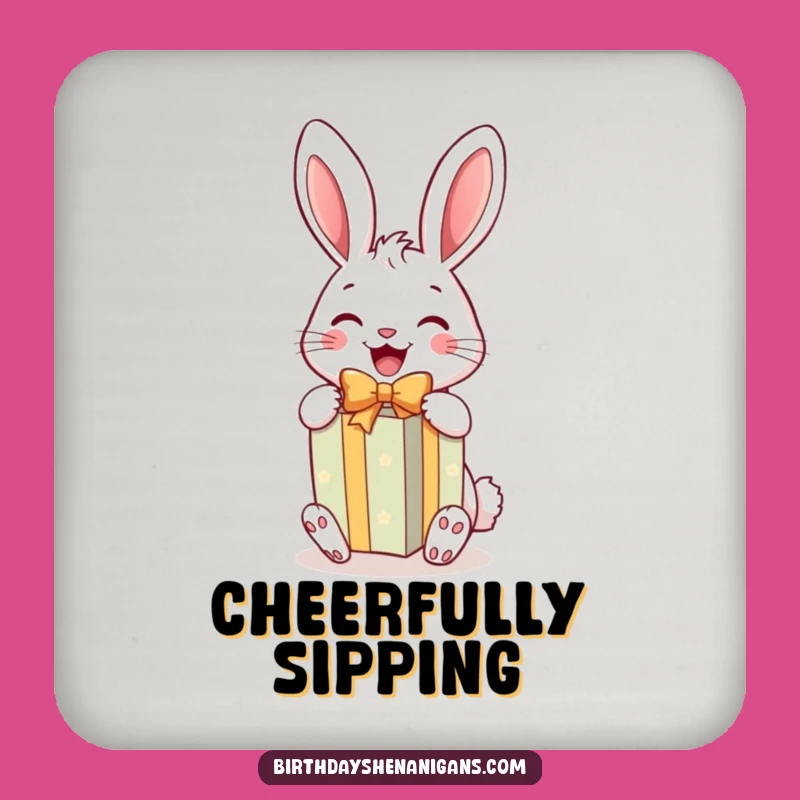 Funny Rabbit Gift Coaster: Protect Surfaces with Hilarious Charm