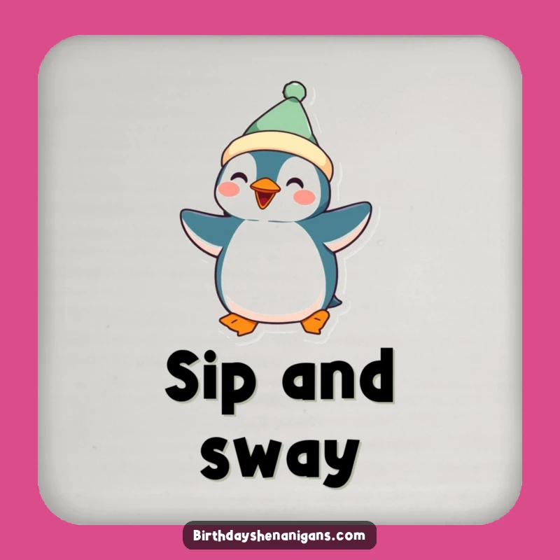 Funny Kawaii Penguin Coasters: Protect Surfaces with Hilarious Dance Moves!