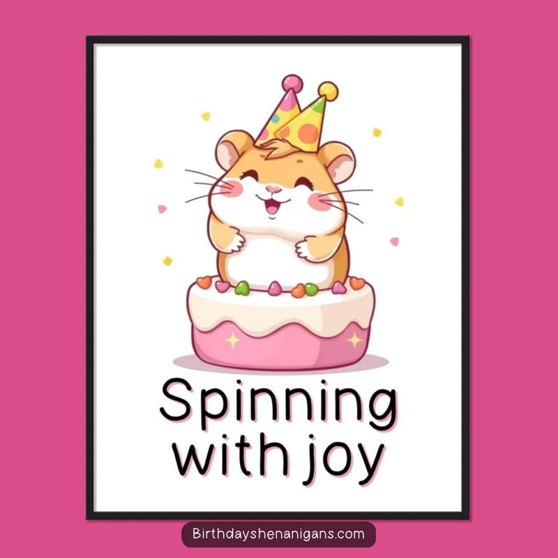 Party Central Decor: Funny Kawaii Hamster Poster