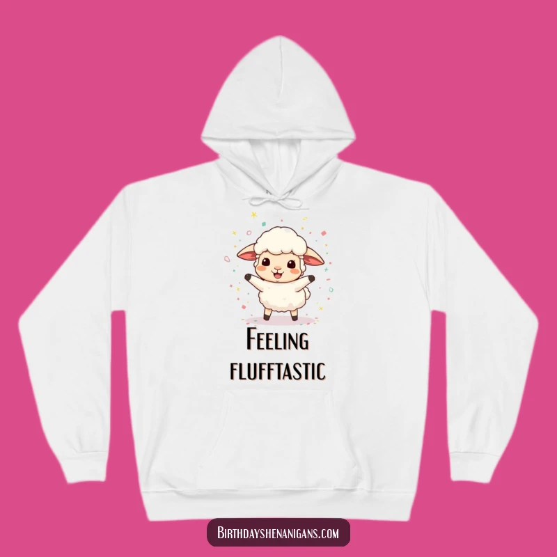 Funny Bouncing Sheep Confetti Hoodie: Cozy Up with Hilarious Animal Fun, Perfect Gift!