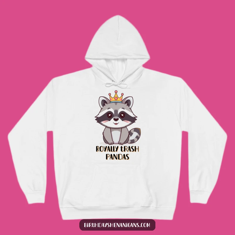 Funny Raccoon Crown Hoodie: Cozy Up with Regal Comfort!