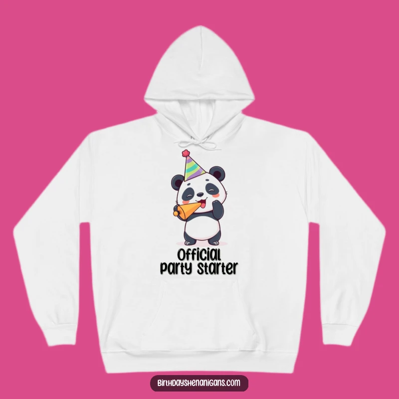 Cozy Funny Panda Party Hoodie - Warm and Hilarious Celebration Wear