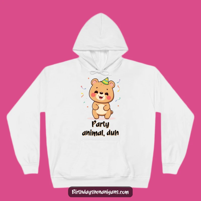 Funny Bear Juggling Streamers Hoodie: Cozy and Hilarious Celebration Wear
