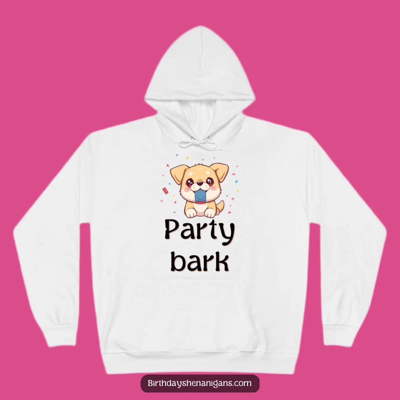 Funny Kawaii Dog Celebration Hoodie: Hilarious Gift for Cozy Dog Lovers