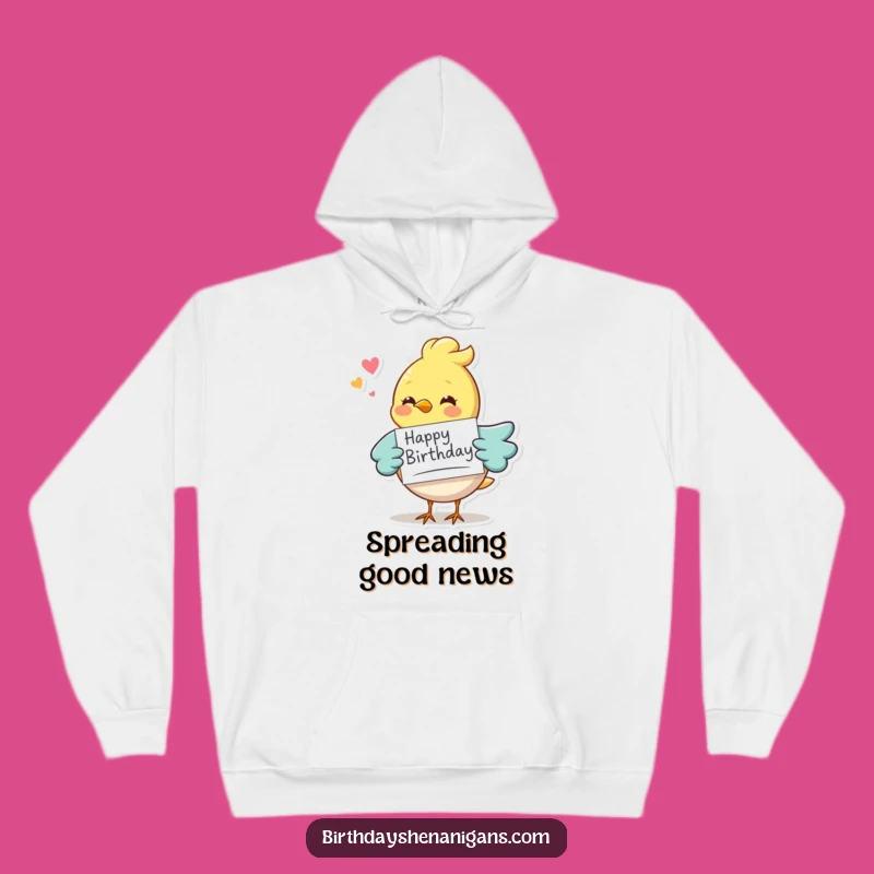 Cozy Funny Bird Birthday Hoodie: Warm Wishes for Your Special Day