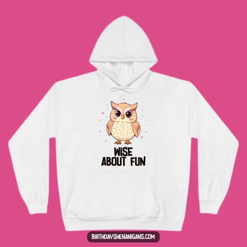 Funny Mischievous Owl Confetti Hoodie: Cozy Up for Festive Fun