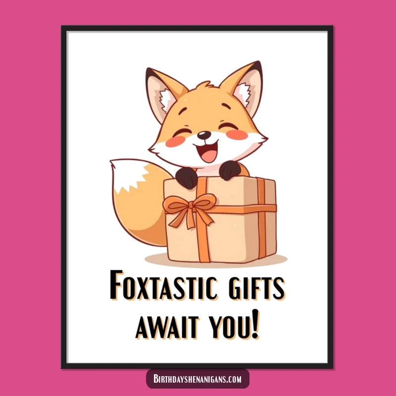 Free Printable Fox Art: Funny Downloadable Wall Decor for a Playful Home Gift