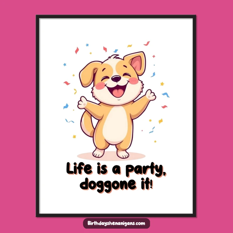Free Printable Wall Art: Dancing Dog Fiesta, Humorous Downloadable Art for a Playful Home Decor