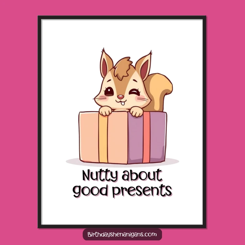 Free Printable Giggling Squirrel Wall Art: Funny Downloadable Decor for a Playful Room!