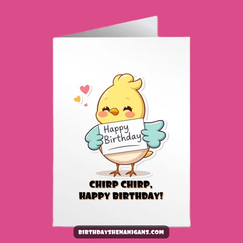 Free Printable Funny Birthday Card: Bird Delivering Card - Downloadable Gift