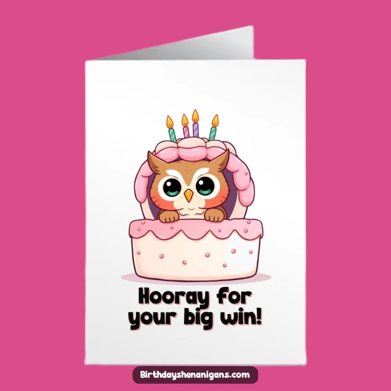 Free Printable Congrats Card: Owl Peeks at Success, Hilarious DIY Gift