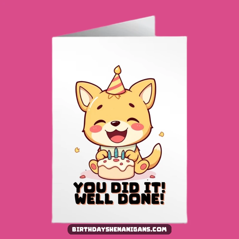 Free Printable Dog Congratulations Card: Funny DIY Downloadable Gift for Any Occasion