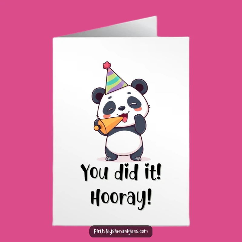Free Printable Panda Congrats Card: Hilarious Celebration for a Funny Downloadable Gift