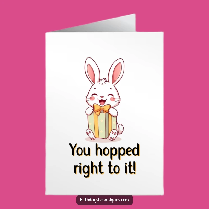 Free Printable Congrats Rabbit Card: Gift of Joy!