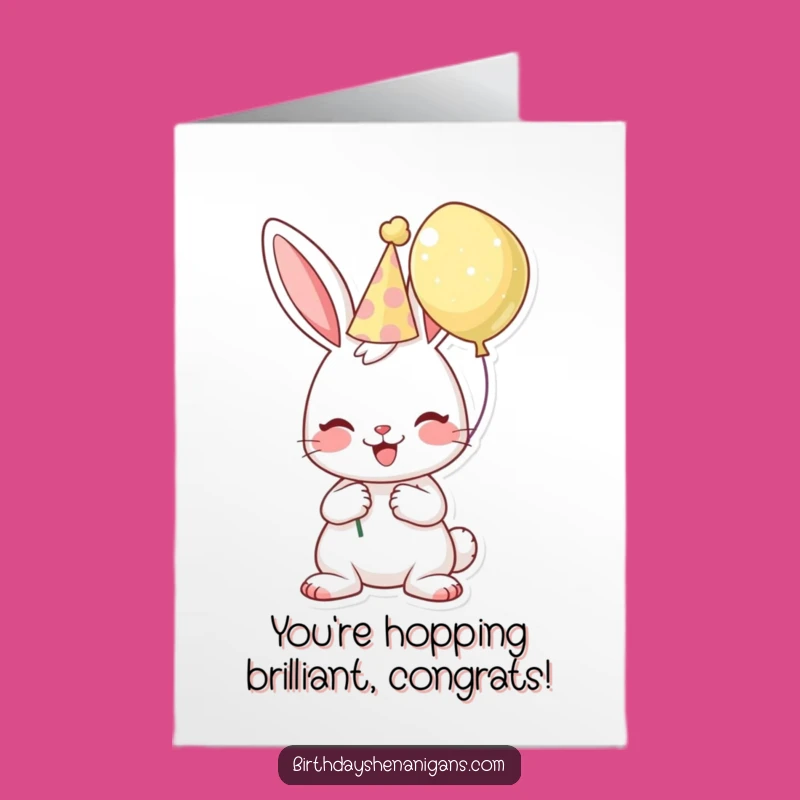 Free Printable Bunny Wishes: Downloadable Funny Card for Any Celebration Gift