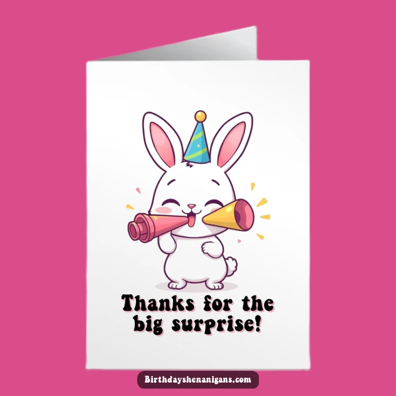 Free Printable Funny Bunny Thank You Card - Grateful Downloadable Gift