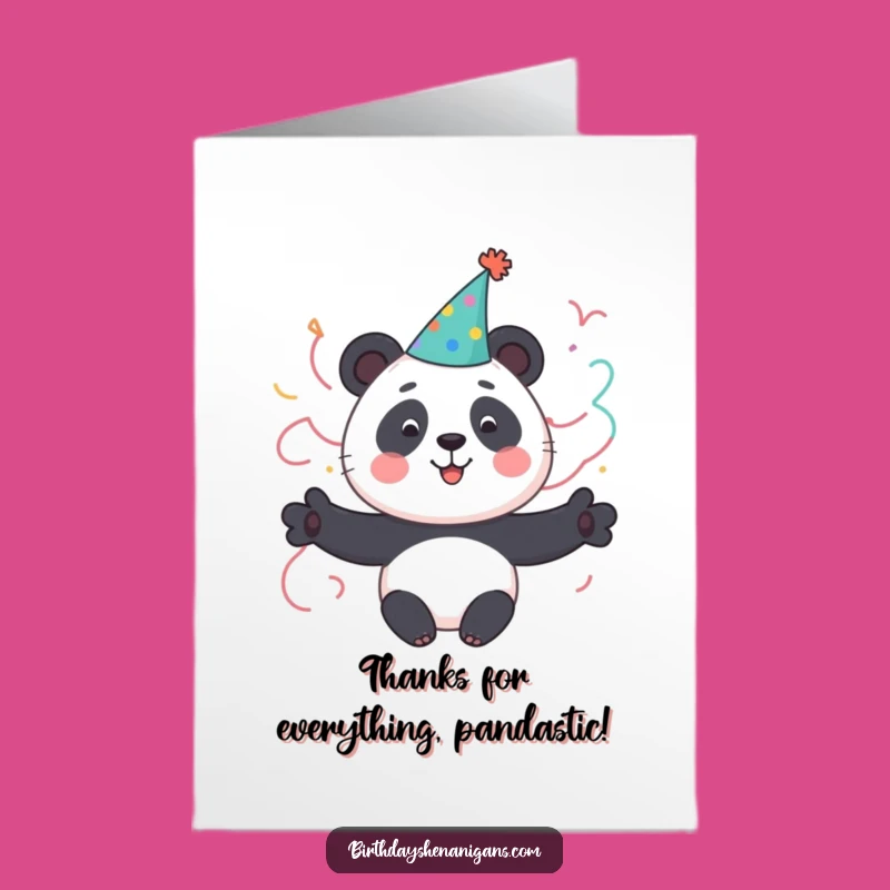 Free Printable Funny Panda Thank You Card - Grateful Downloadable Gift