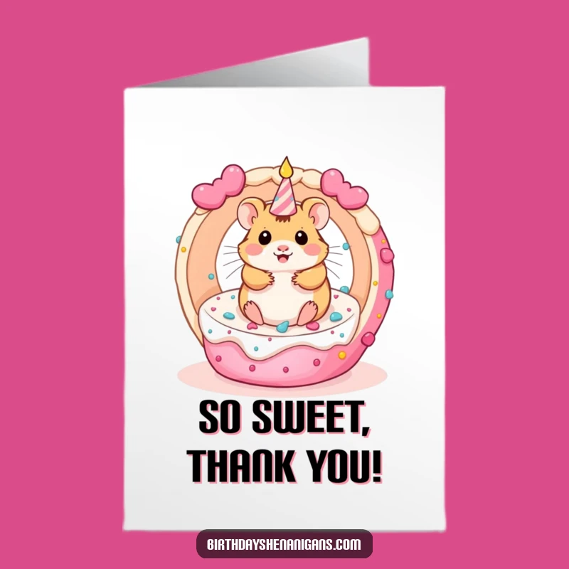 Free Printable Hamster Thank You Card - Funny Downloadable for a Sweet Gesture!