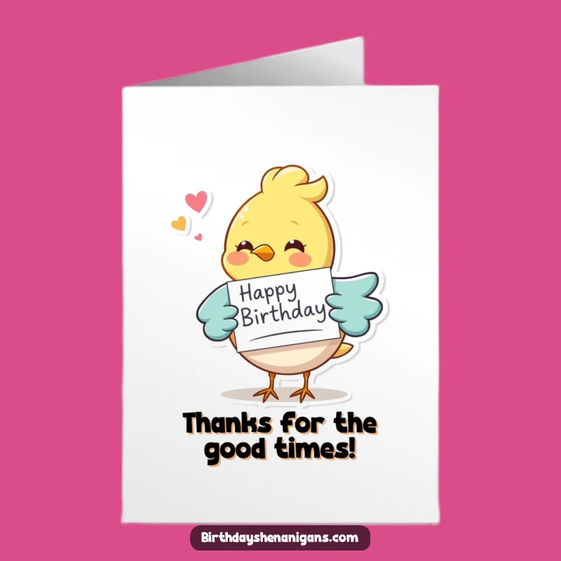 Free Printable Thank You Card: Bird Delivering Thanks - Express Gratitude