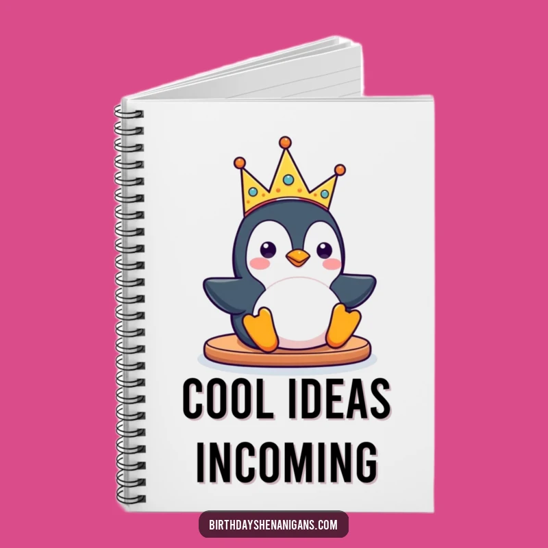 Funny Kawaii Penguin Notebook: Sliding Crown Journal, Perfect Creative Gift