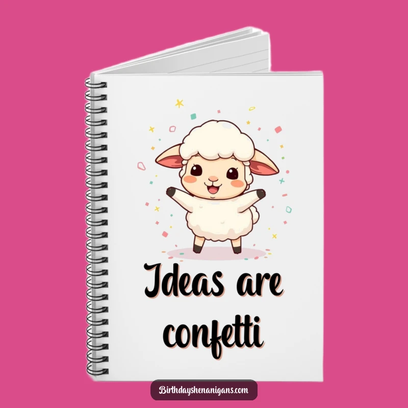 Funny Bouncing Sheep Confetti Notebook: Jot Down Laughs with this Hilarious Journal!