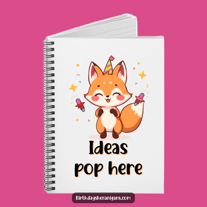 Funny Fox Juggling Notebook: Capture Your Party Ideas!